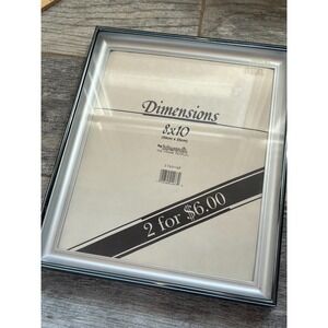Intercraft Dimensions Silver New 8 x 10 Photo Frame Retro USA Vintage 90s Holder
